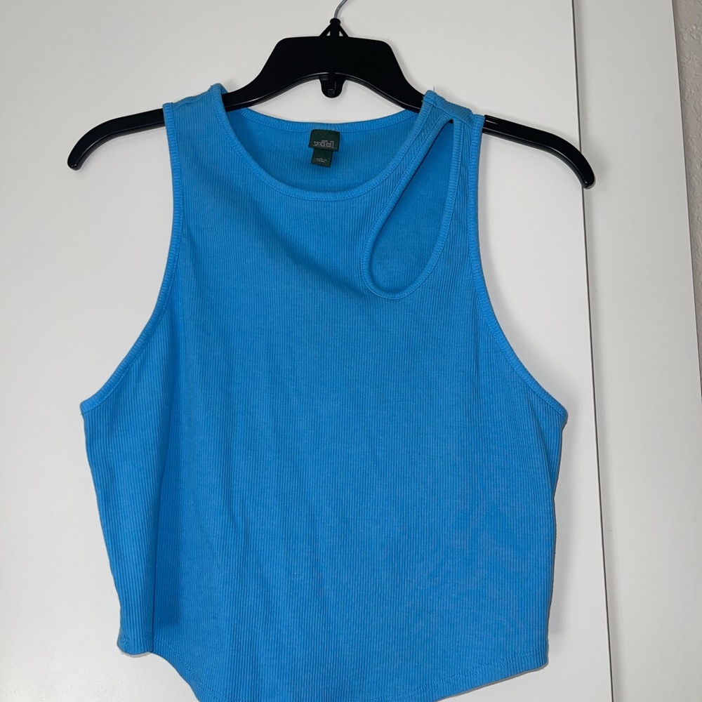 Wild Fable Blue Crop Tank Top